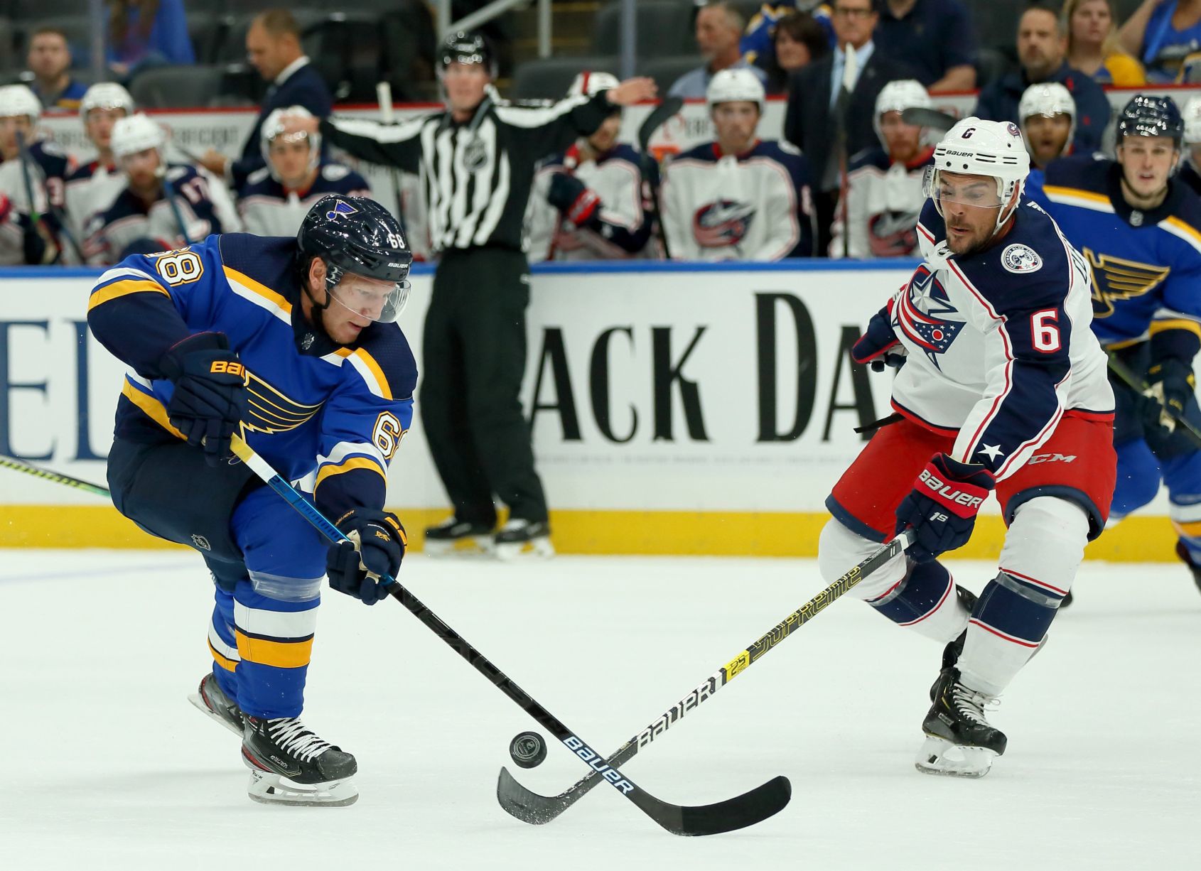 Columbus Blue Jackets vs the St. Louis Blues, pre-season